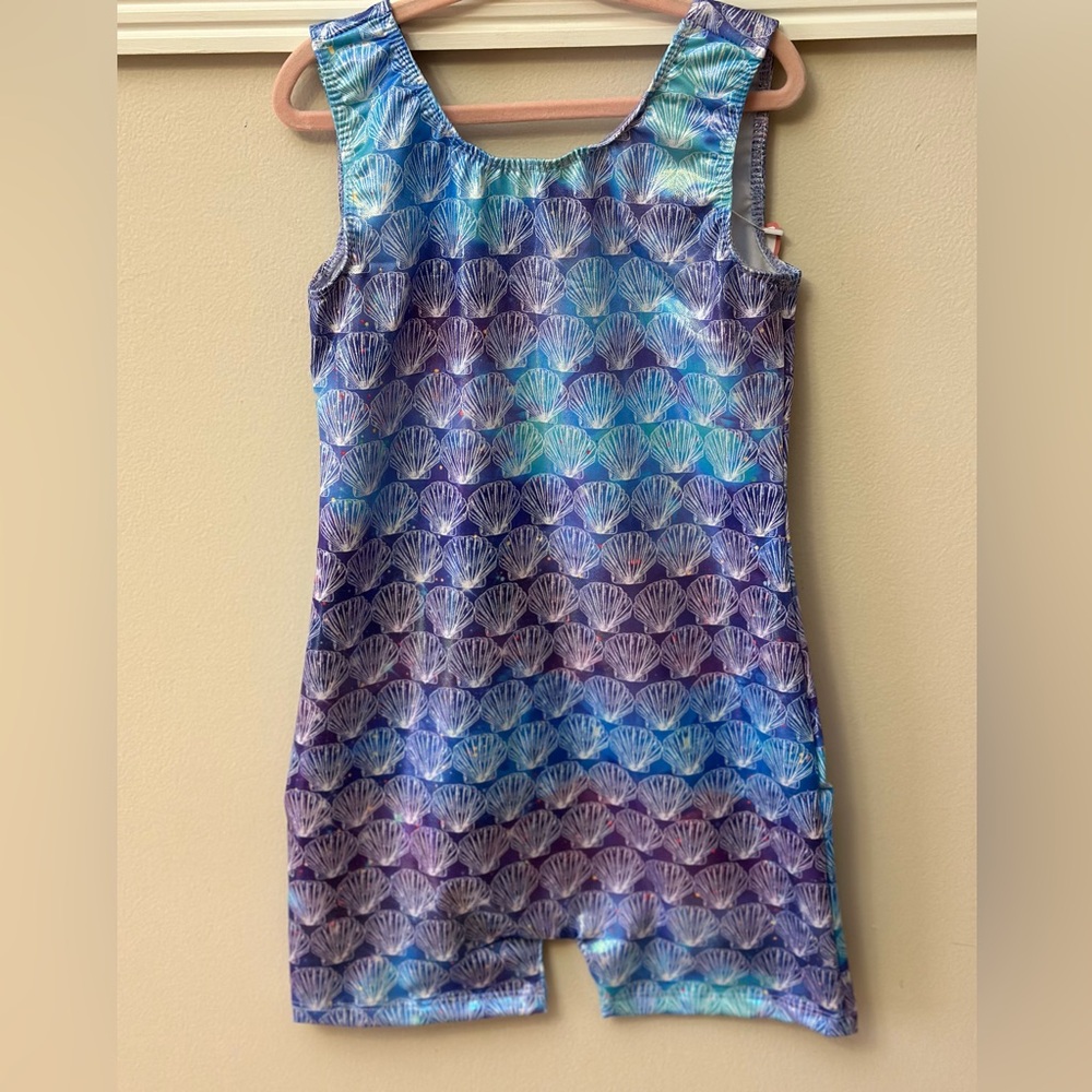 NWT Gymnastics Seashell Mermaid Leotard